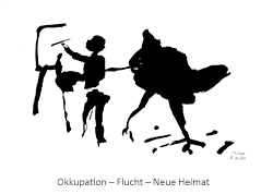 Karte zu Ausstellung R. Kutra - Okkupation - Flucht - Neue Heimat